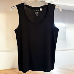Chico's Scoop Neck Tank Top Classic Black Women's Size 2 Cotton
